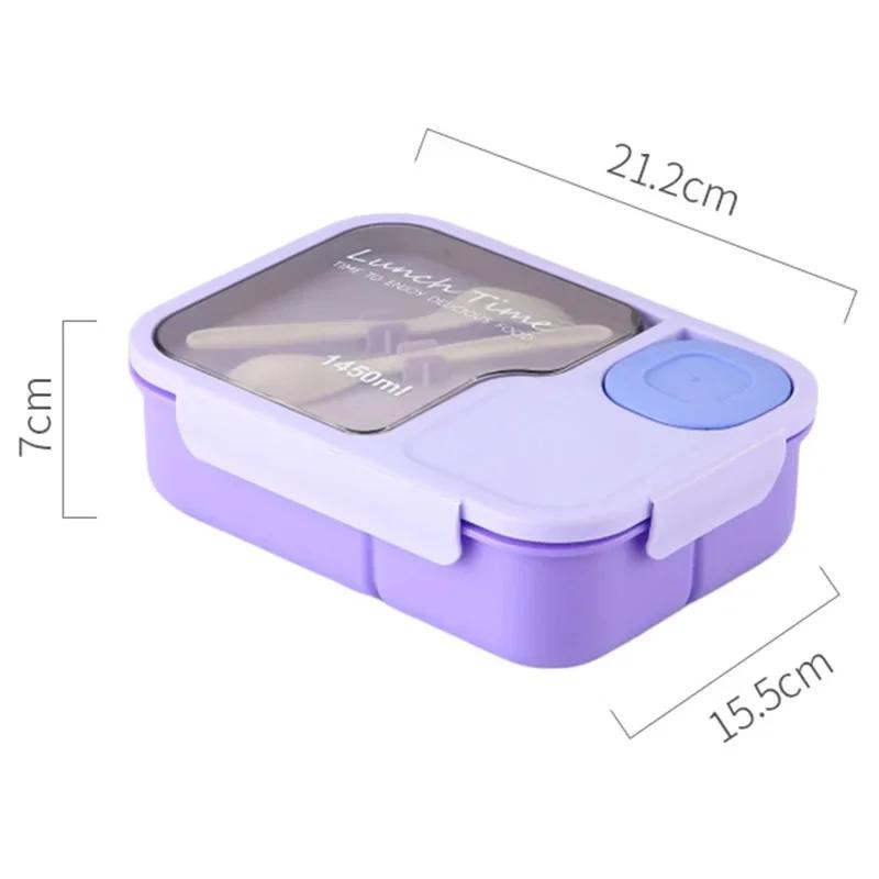 

Коробка для ланча Bento для детей, девочек, мультяшных студентов, кавайных, милых, с подогревом, с 3 сетками, для сэндвичей, специальная коробка для хранения еды в столовой