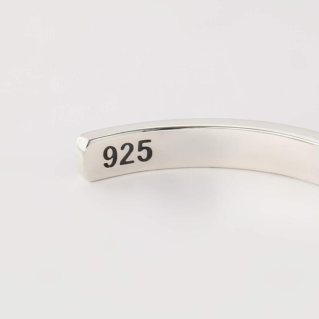 Silver 925 Bangle with Lily [cmy select] Emblem, Women's, cmy190202-10