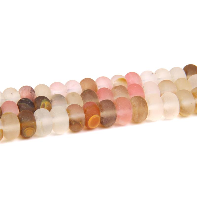 4X6/5X8MM Natural Crystal Stone Abacus Beads Loose Rondelle Spacers Bead Charm For Jewelry Making Bracelet Accessories Finding