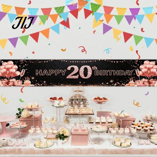 Neon Cyberspace Theme Large Happy Birthday Yard Banner Sign, 70 x 15 Inch Ornament Outdoor Backdrop Decoration for Boys Girls Party Supplies