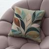 Boho Tropical Leaf Print Square Throw Pillow Covers Pattern Cushion Cover Suitable For Sofa Bedroom Car Pillow Cover