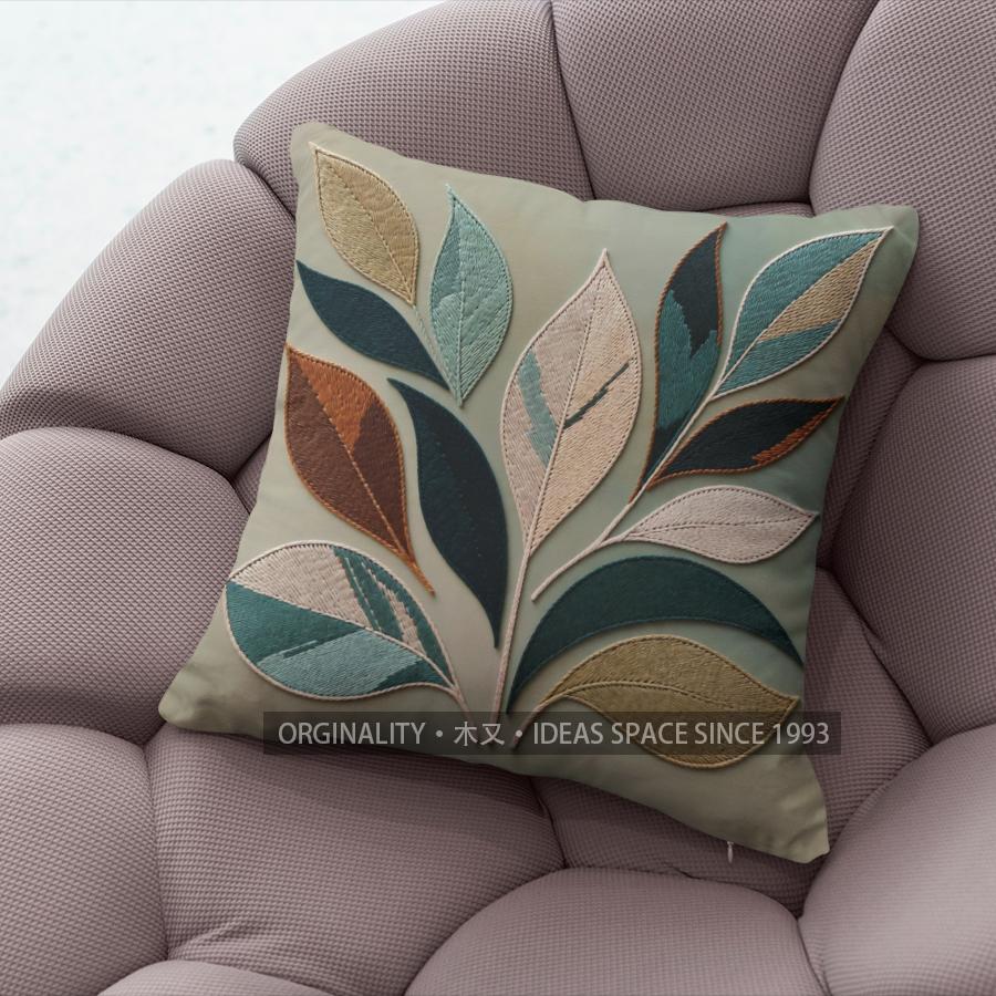 Boho Tropical Leaf Print Square Throw Pillow Covers Pattern Cushion Cover Suitable For Sofa Bedroom Car Pillow Cover
