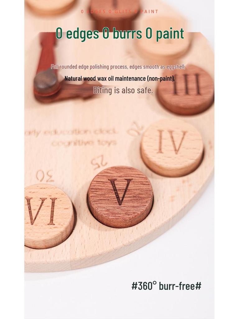 Kinder Holz Lernuhr Spielzeug für Früherziehung