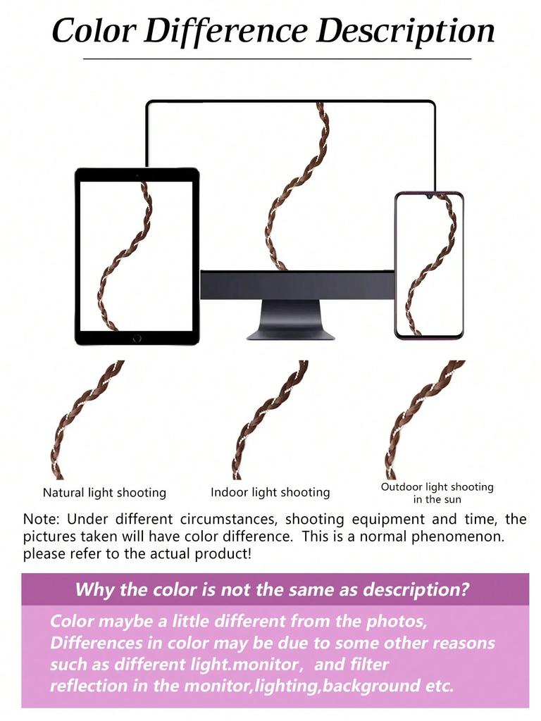 1 Piece/pack Wig Braid Synthetic One Card Twist Braid Imitation Pearl Boxing Braid Ponytail