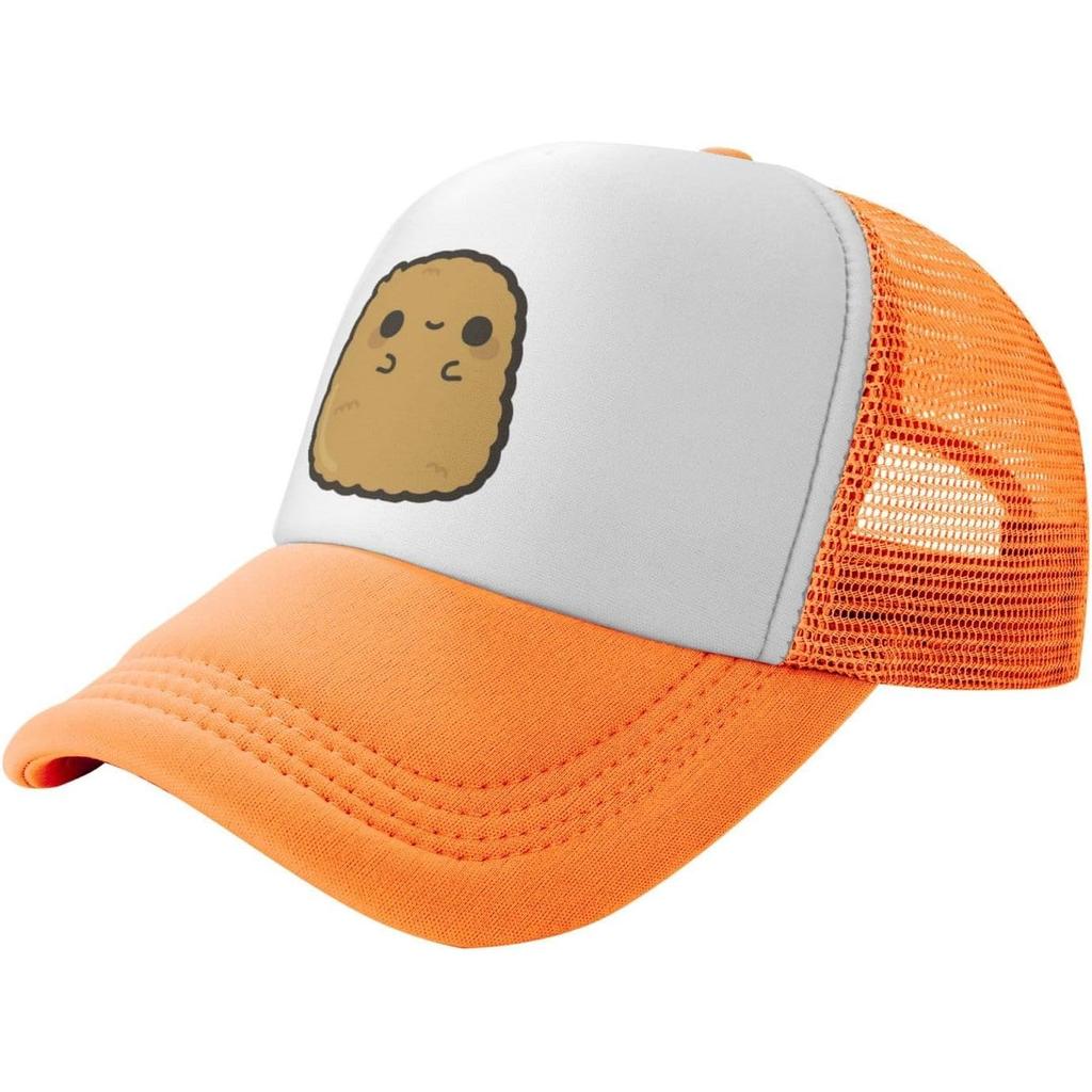 Cute Potato Graphic Trucker Hat Pink Mesh Snapback Cap Unisex Casual Polyester Adjustable Hat