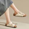 Augustine retro slippers women's 2025 new summer home indoor lazy pedal open-toed beach sandals