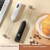 Electric Milk Frother Dual Stick Rechargeable 3-Speed Handheld Egg Beater Coffee Frother Cream Foamer Maker Type-C Rechargeable