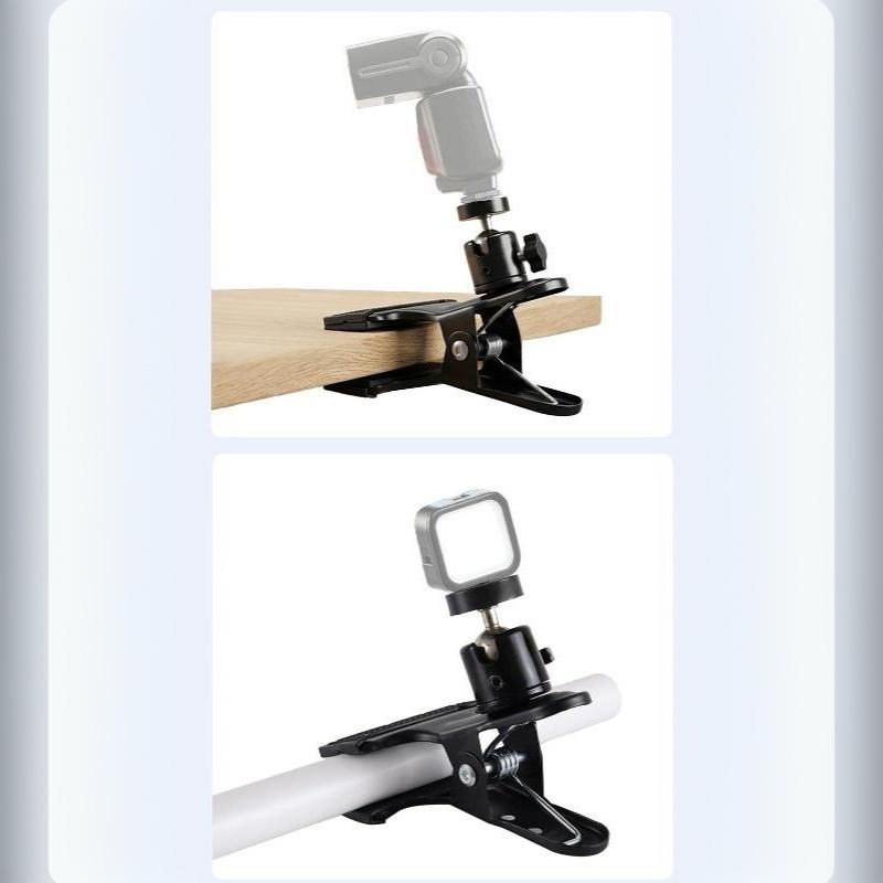 Metal Ball Head Clamp With 1/4" Screw Grip Clip Mount Camera Mobile Phone Holder Photography Accessories For Photo Studio