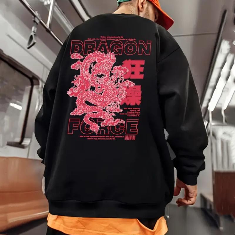 Мужская толстовка с принтом 3D-дракона — фото 3