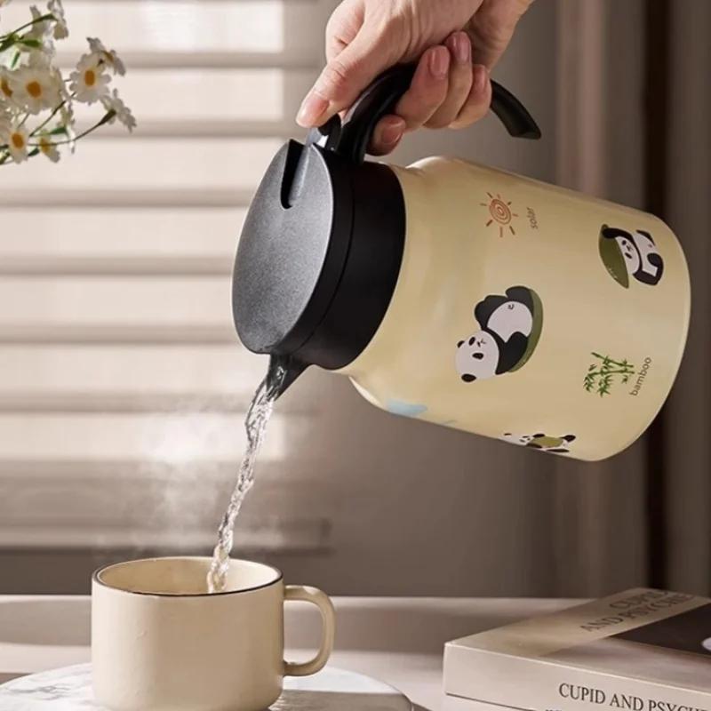 800/1000ml Edelstahl Isolierte Teekanne Haushalt Auslaufsicher Wärmedämmkessel Teezubereitungskessel Küchenteegeschirr