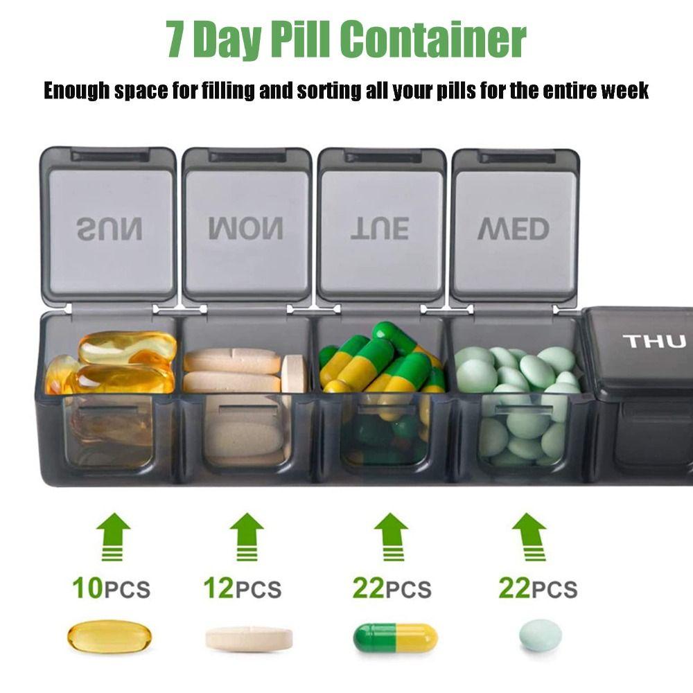 Pill Organizer Medicine Box 7 Day Medicine Tablet Storage Medicine Organizer Pill Case Pill Box