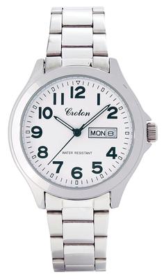 [Croton] Croton Day Date 3 Hand Watch RT-179M-05 Men's Silver