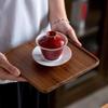 Minimalist Walnut Wood Tea Tray