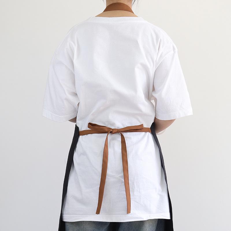 Color Block Halter Neck Waist Apron - Letter Print Design for Kitchen, BBQ, and Restaurants