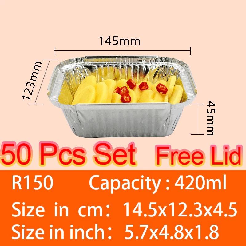 Disposable Food Grade Aluminum Foil Food Containers Perfect For Takeout Catering And Baking
