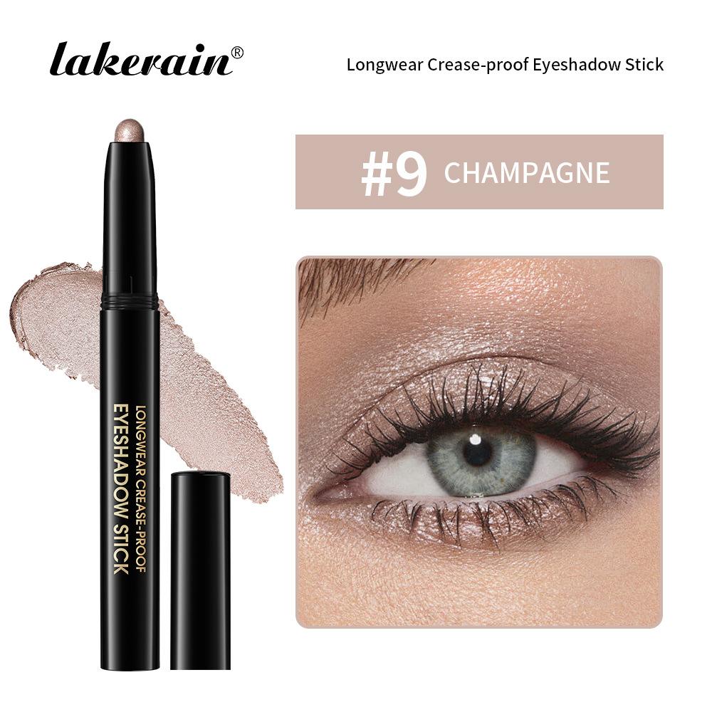 Lakerain Eyeshadow Stick Shimmer and Matte Long Lasting Waterproof Highlighter Metallic Glitter Eye Shadow Pencil Cosmetics