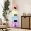 LED Stehleuchte 5-stufig dimmbar Stehleuchte mit Ablage, RGB Farbwechsel, Fernbedienung