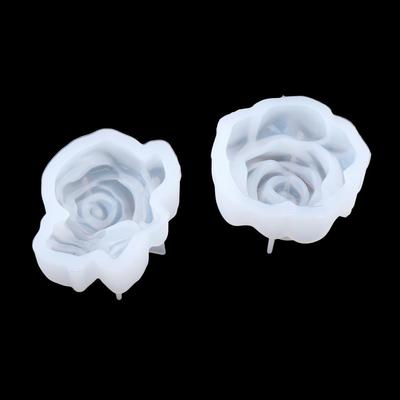 2 Pieces Flower Resin Casting Silicone Jewelry for DIY Craft Keychain Necklace