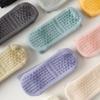 Macaron Striped Simple Cotton Mid-calf Women Yoga Socks Bottom Silicone Non-slip Sports Socks Indoor Dance Fitness Pilates Socks