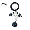 Spooky Bag Charms Halloween Cartoon Bat Keychain with Bell Winged Ghost Castle Collectibles Charm Charm Backpacks Handbags Decoration Accessory,