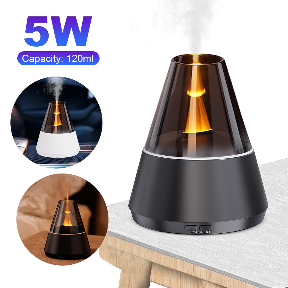 Cool Mist Humidifier with Candle Light Aromatherapy Diffuser Auto Off Air Diffuser Humidifier for Bedroom Living Room Office