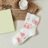 Warmth Retaining Sleep Socks Coral Fleece for Women, Soft Thermal Crew with Non-Binding Winter Gift Cold Feet Top, Fuzzy Cute Prints Autumn Velvet