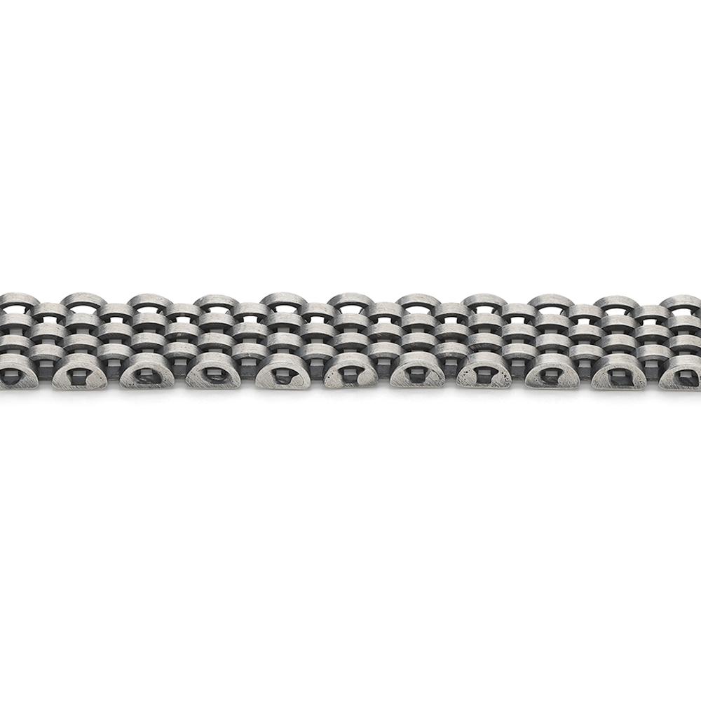 Lloyd Italian Silver 4-Link Men'S Antique Chain Bracelet Llbs24402S