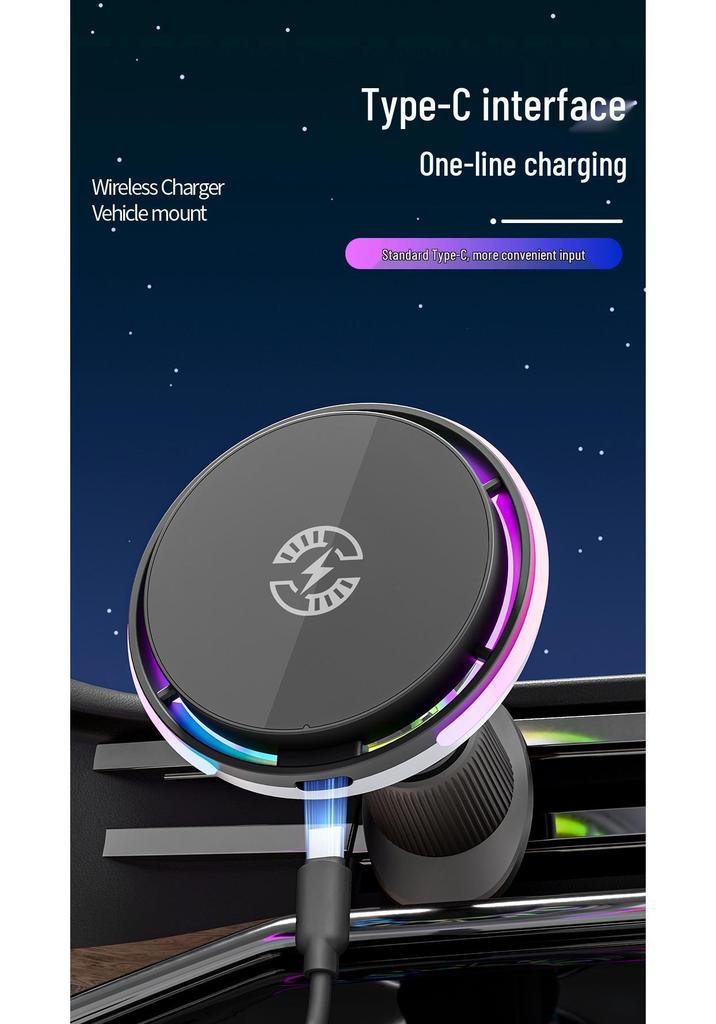 MagSafe 15W Car Vent Magnetic Phone Holder with Cooling Heat Dissipation