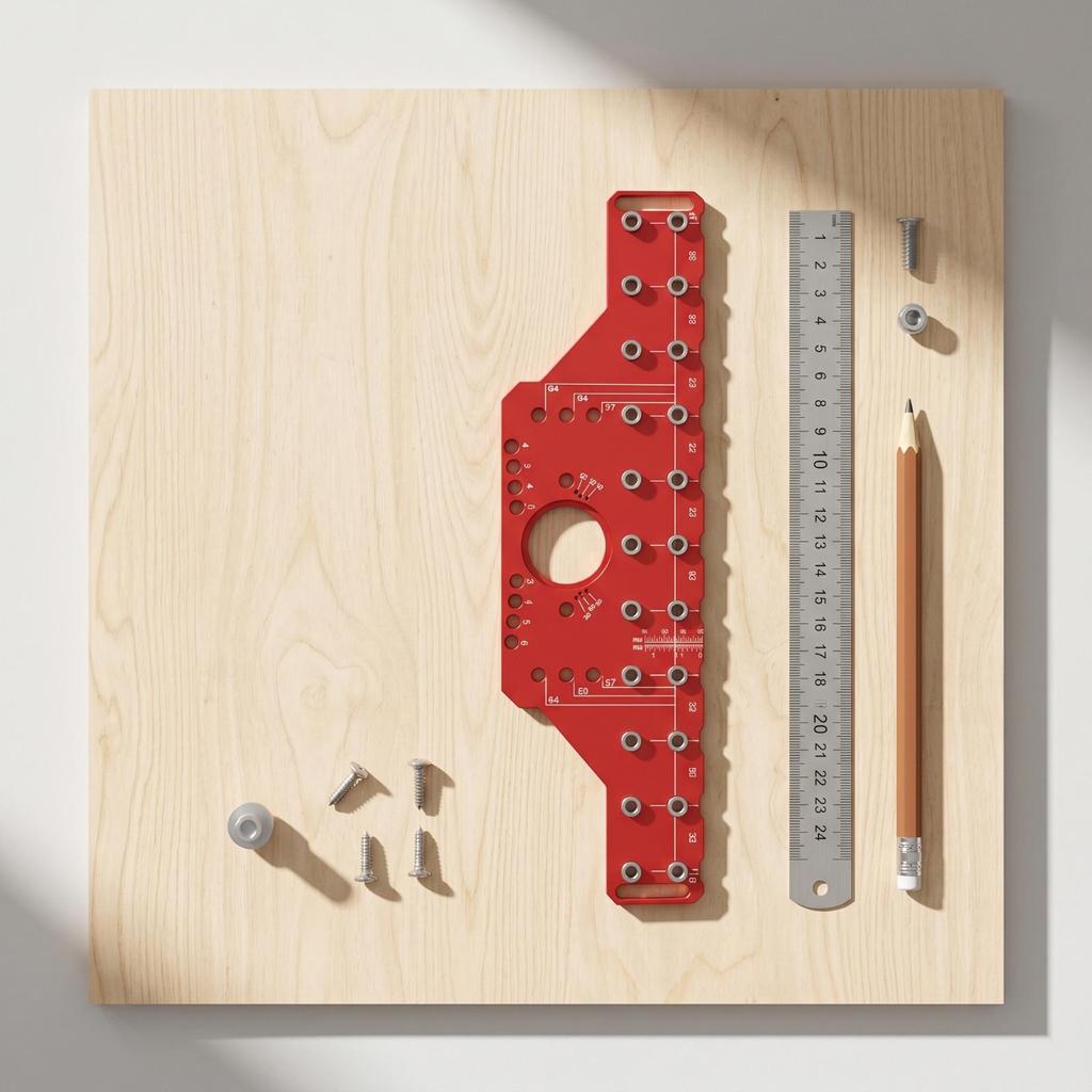 Guide with Aluminum Alloy Hinge Flat Boring Jig for Woodworkers, Carpentry, Furniture