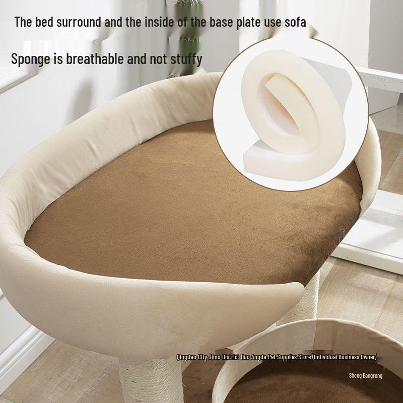 All-in-One Large Cat Tree & House with Bed & Sisal Scratching Post - Perfect for Ragdoll & Maine Coon - Free Shipping