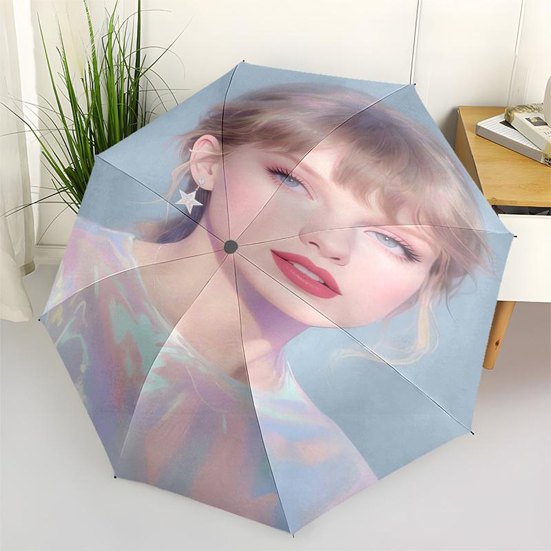 

Taylor Swift Themed Automatic Opening and Closing Umbrella, Compact Travel Umbrella, Lightweight and Portable, Suitable for Beach Commuting