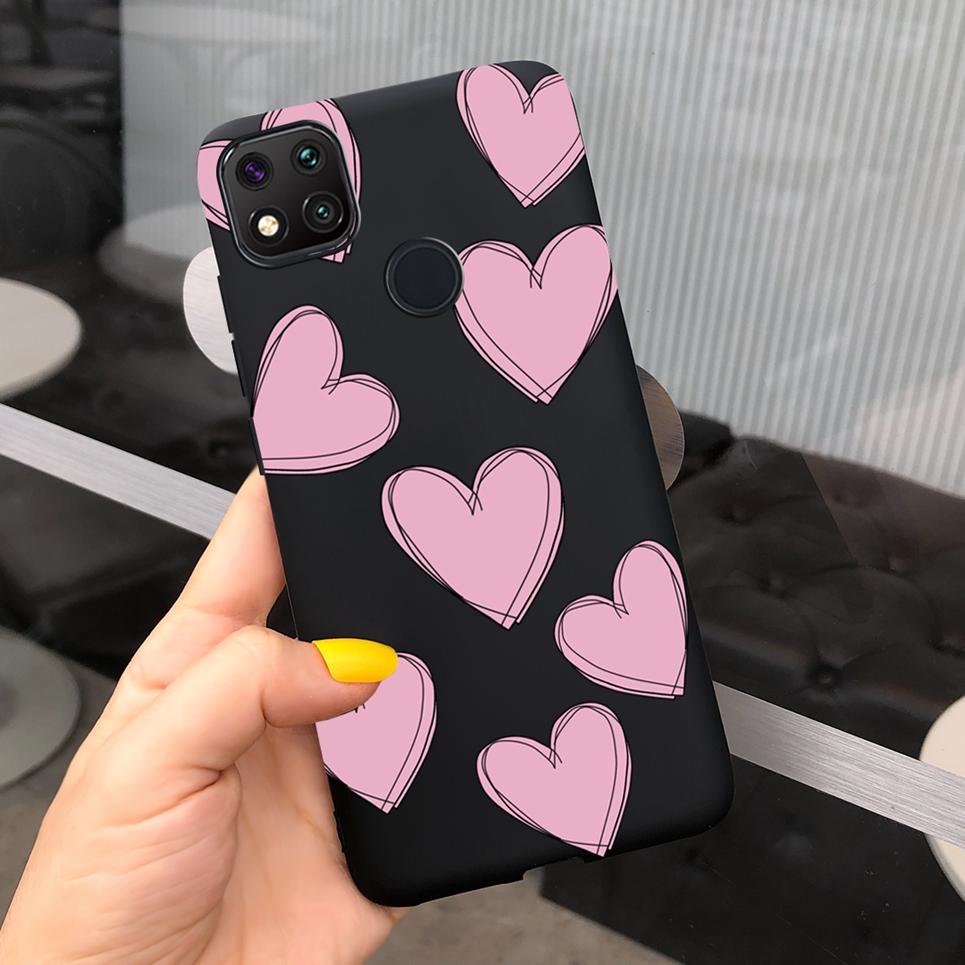 Couple Love Heart Phone Case For Xiaomi Redmi 9C Case Soft Touch Silicone Cover For Xiaomi Redmi 9C NFC 9 C Back Cover Capas