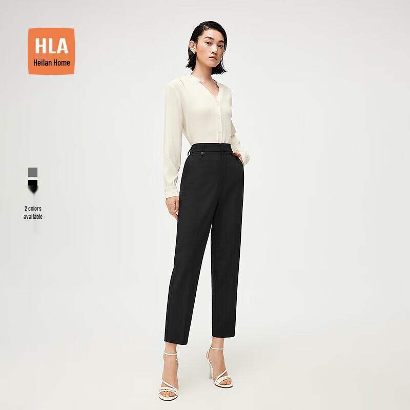 HLA Women s Elastic Waist Tapered Commuter Pants S