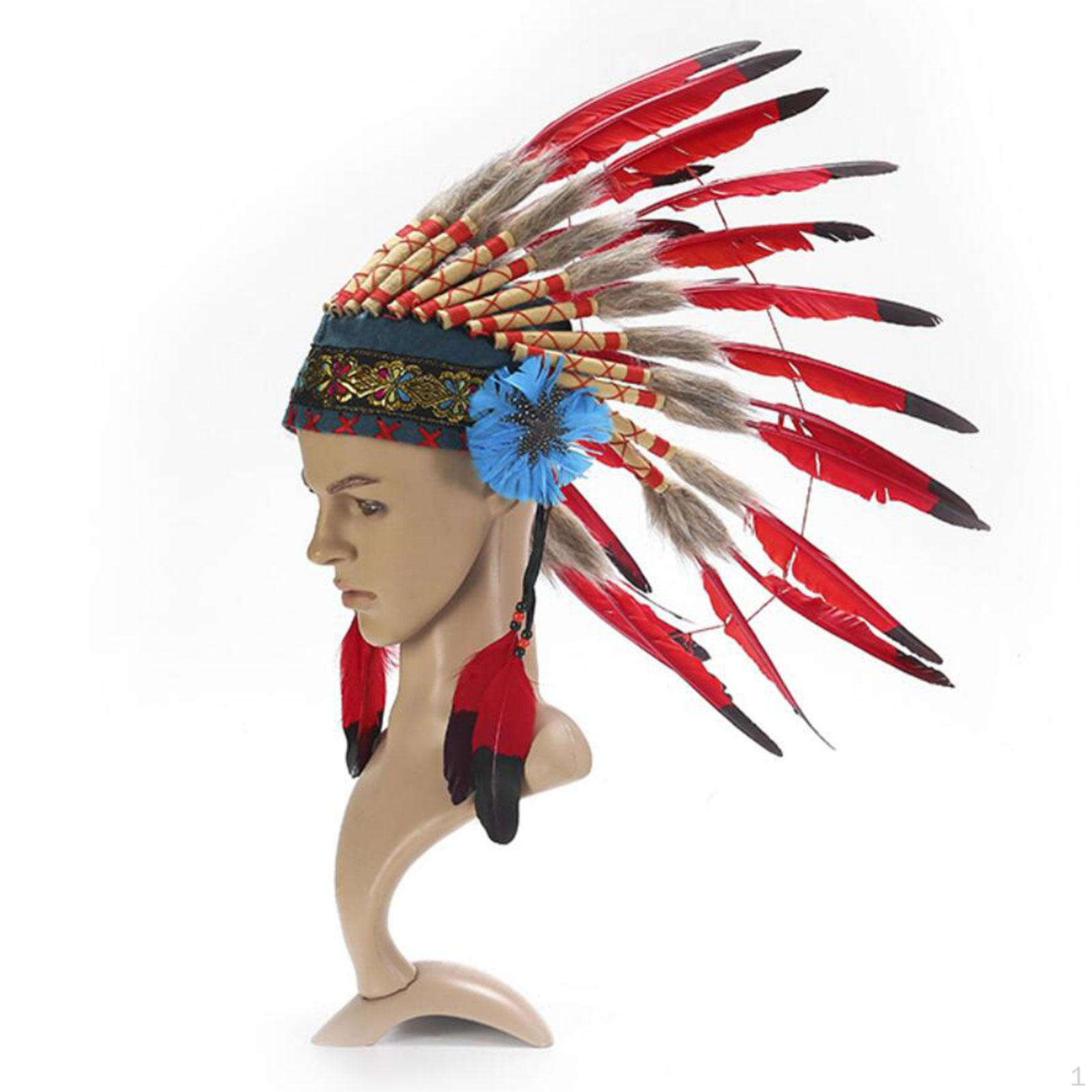 

Головной убор коренного американца, маскарадный костюм для шоу, аксессуары для взрослых