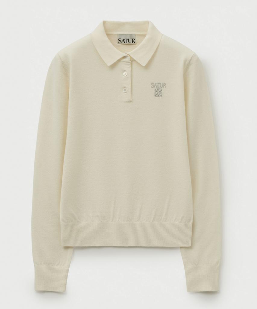 Seteo (W) Basic Polo Knit Cream