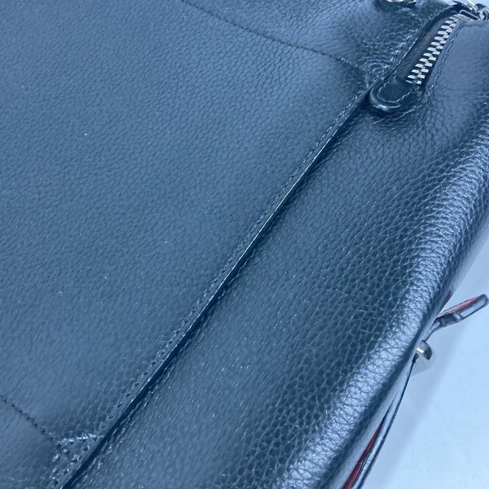 Christian Louboutin Logo Kibi Vanity bag Hand Bag Leather Black