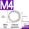 304 Stainless Steel External & Internal Tooth Lock Washer, Anti-Slip, Anti-Loosening, Size M6-M30