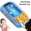 Kids Driving Simulator Toy 200 Levels Adjustable Educational Steering Wheel Toy Toddlers Interactive Pretend Driving Car Racing Board Game
