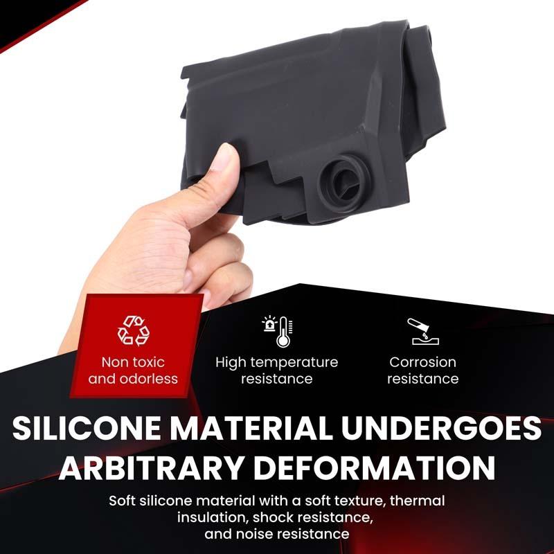 Silicone Blakc Cabin Lock Protection Pad Cover Accessories Suitable for Toyota Land Cruiser Prado LC250 250 2024 2025+
