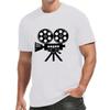 European Size Men's Short Sleeve T-Shirt Suitable for Summer - Round Neck Casual Outdoor Sports Wear with Geometric Film & Frame Print