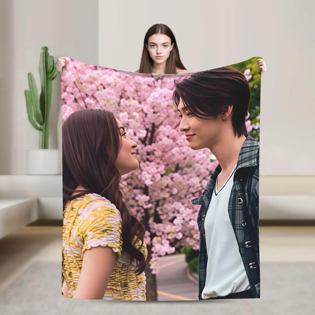 TV XO Kitty Kim Min Blanket Super Soft Graphic Plush Throw Blanket For Home Decor Travel Office Flannel Bedspread Bed Cover