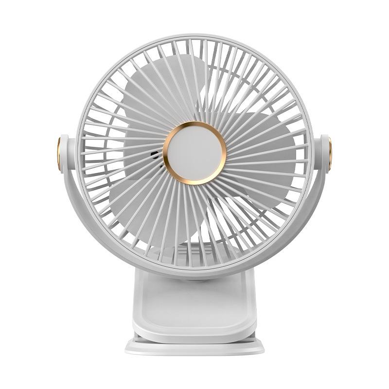 Rechargeable Mini Desk Fan with Clip - Portable, Strong Wind, Ideal for Office, Dorm, Bedside & Camping.