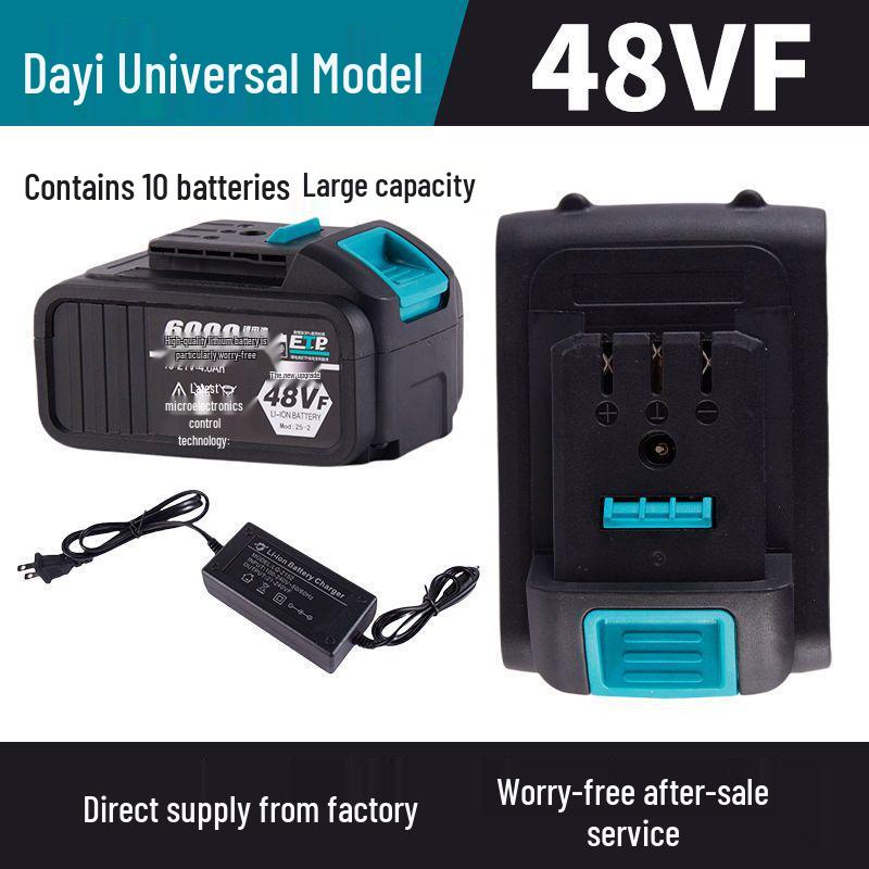 Universal 48VF/88VF Impact Wrench Battery & Charger for Angle Grinder and Electric Hammer