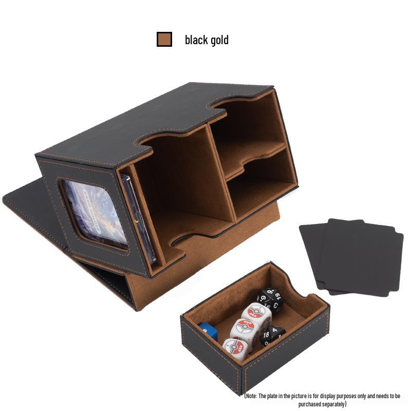 Dual Compartment Game Card Storage Box for 160+ Double Sleeved Cards - Fits Werewolf, Pokemon TCG, Ultraman Decks