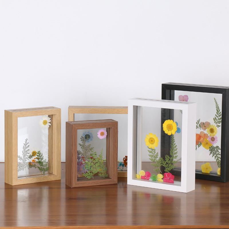 Wooden Doublesided Glass Photo Frame For A4 Herb Leaf Specimen Diy Art Display For Home Decor