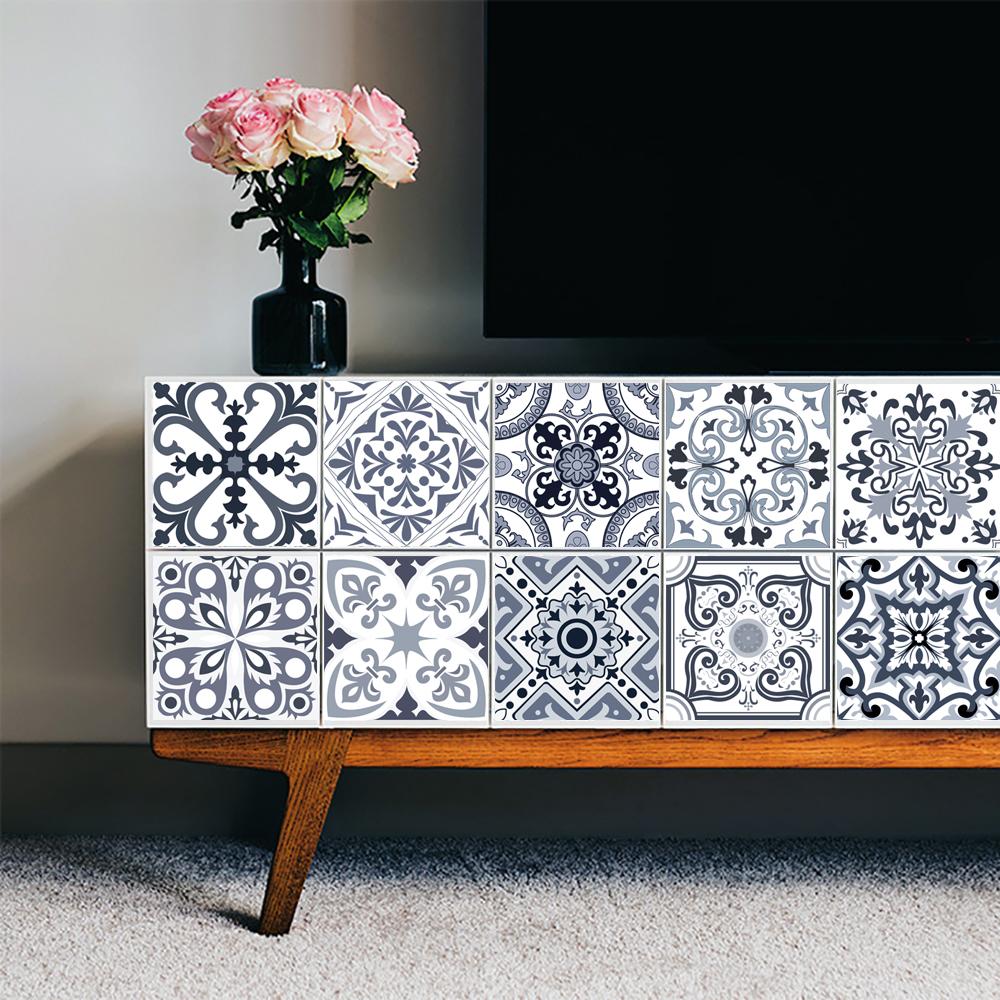 Película adhesiva para azulejos, 28 estilos a elegir, para azulejos/suelo en la cocina, protector contra salpicaduras, papel tapiz artístico para suelo, calcomanías de pared