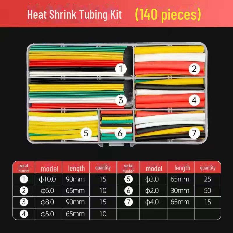 Heat Shrink Tubing Kit: Mobile Phone Cable Protector & Wire Insulation Sleeve