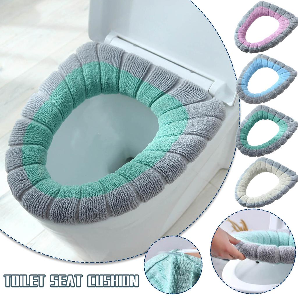 Buy Four Seasons Thickened Toilet Cover Knitted Toilet Seat Cushion
