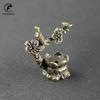 Pure Copper Plum Tree Happy Magpie Bird Miniature Ornaments Antique Brass Cuckoo Figurine Tea Table Decorations Desk Decor Craft