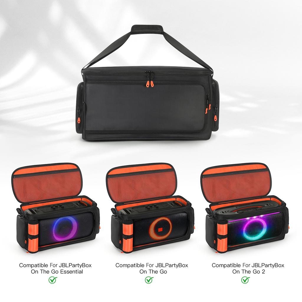Portable Speaker Carry Tote Bag Shockproof Protective Bag with Shoulder Strap for JBL PartyBox On The Go 2 Speaker Accessories